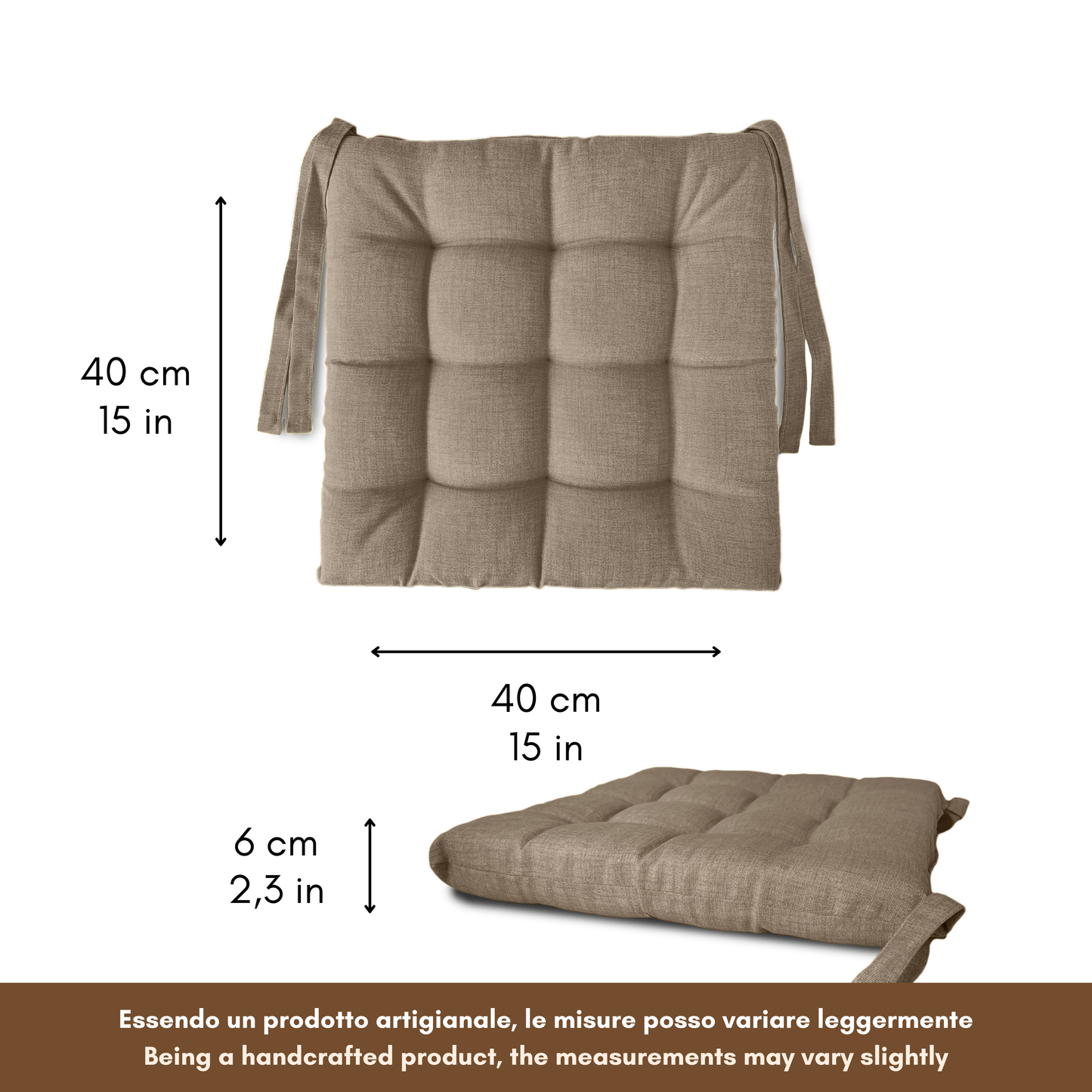 Cuscini copri sedie da cucina beige - Linea Rome
