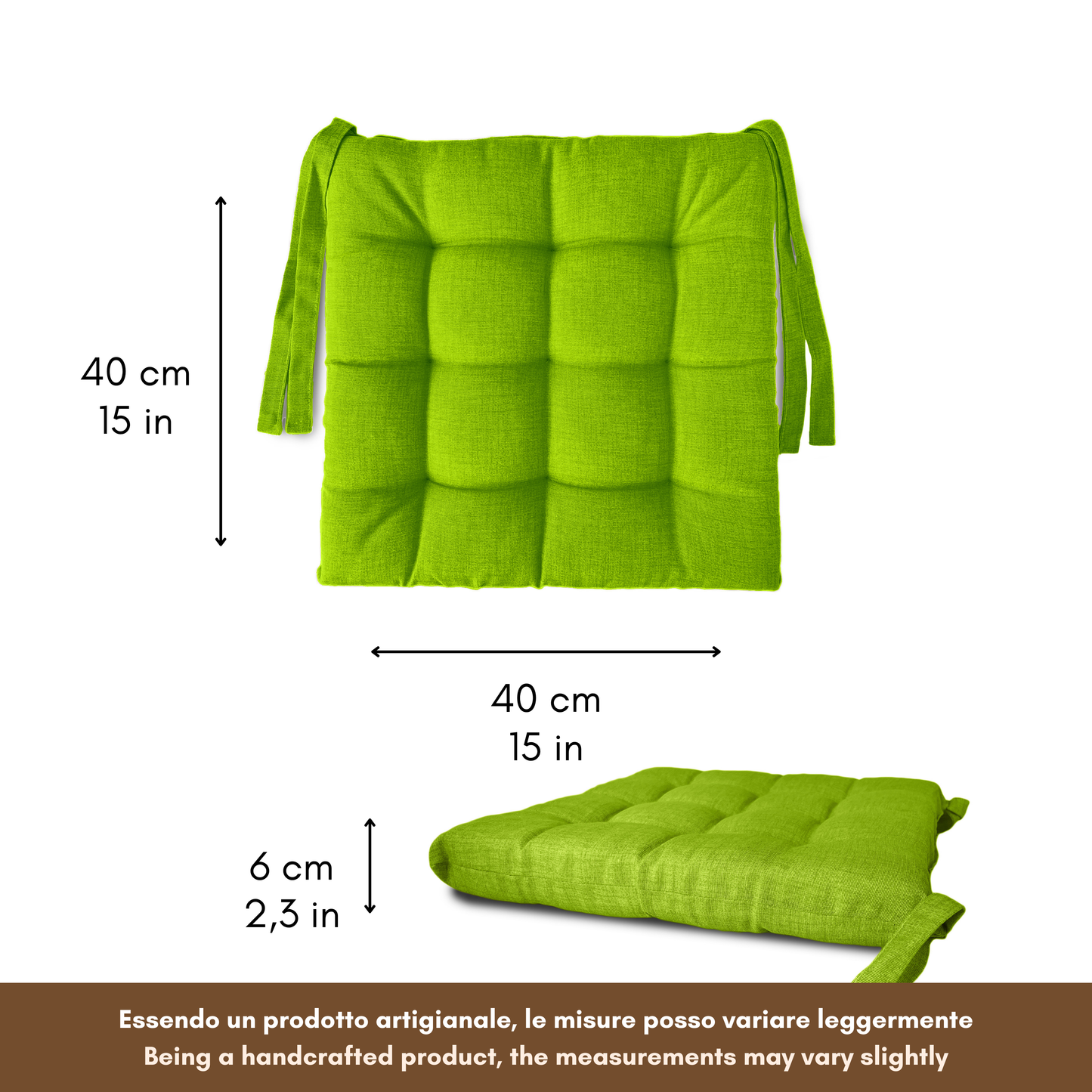 Cuscini copri sedie da cucina verde mela - Linea Rome