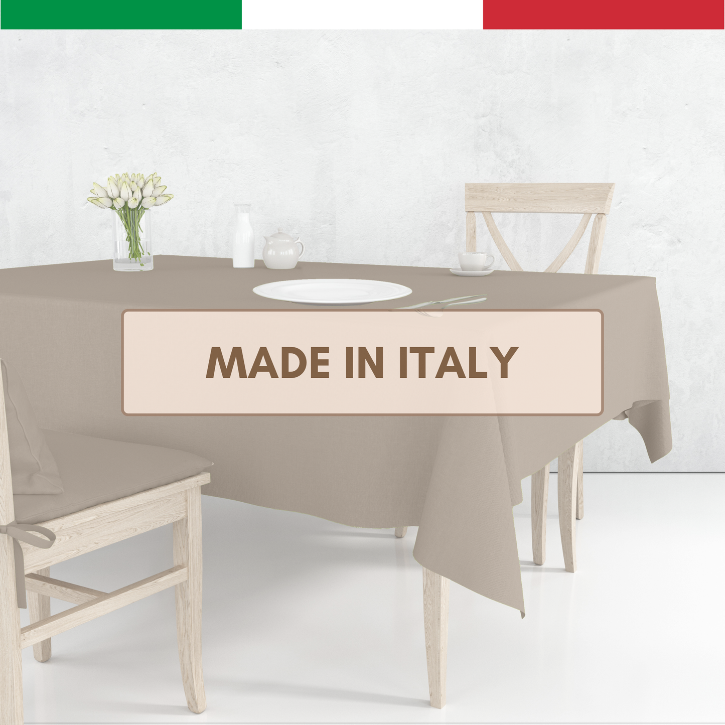 Tovaglia per Tavola da 4 a 14 posti - Beige