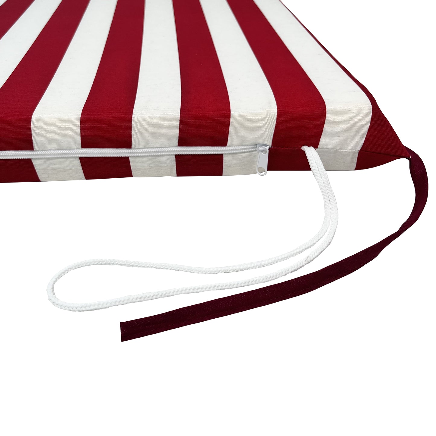 Cuscino bordeaux per dondolo da giardino - linea fasciato