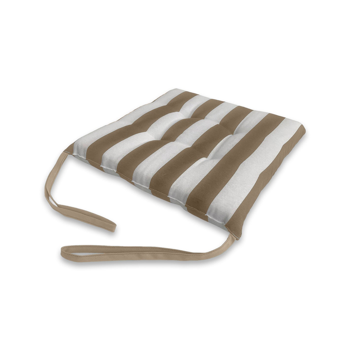Set 6 cuscini Copri Sedie trapuntati Bianco e Beige - Linea Capri