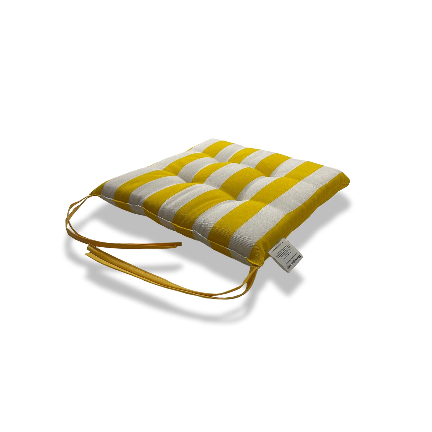 Set 6 cuscini Copri Sedie trapuntati Bianco e Giallo - Linea Capri