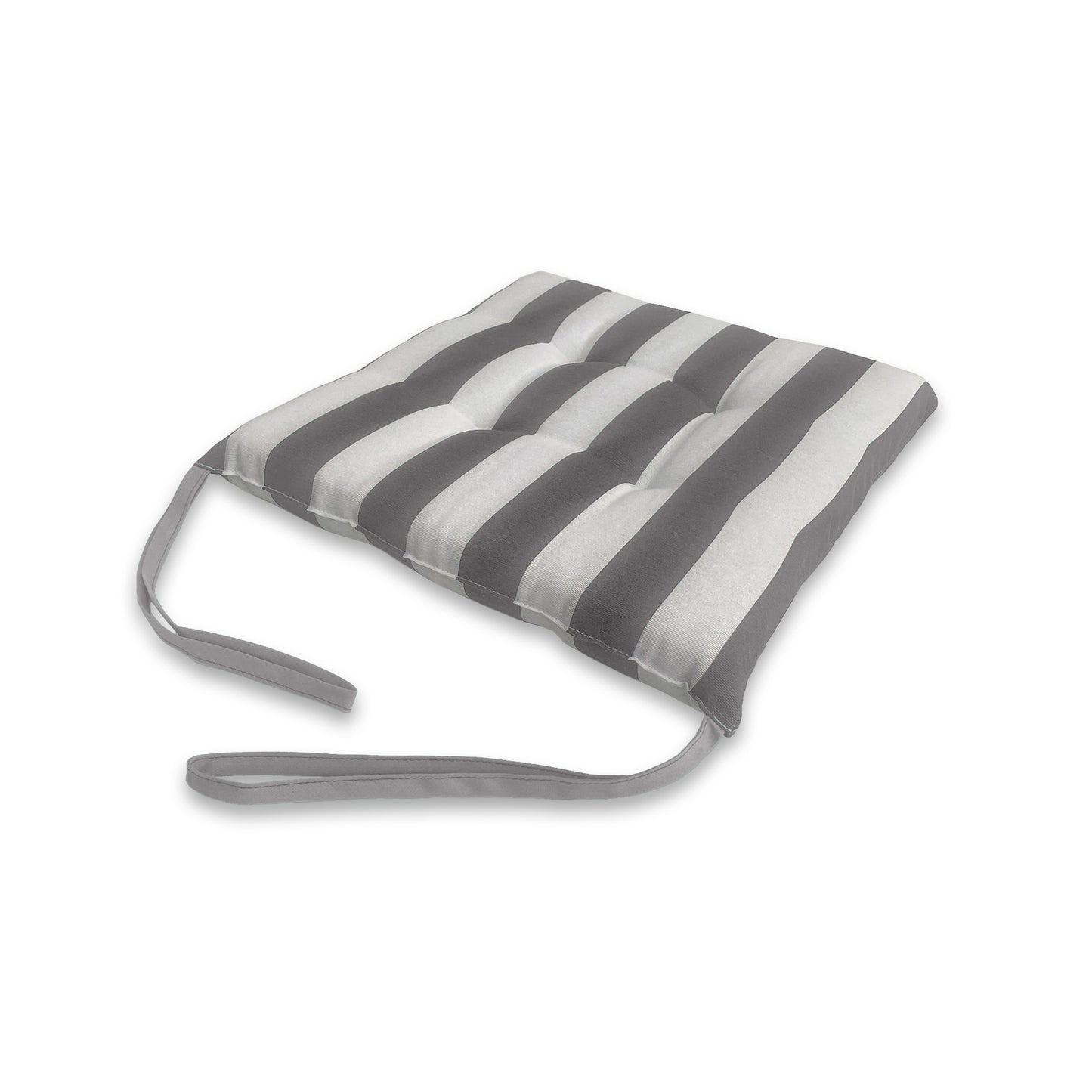 Set 6 cuscini Copri Sedie trapuntati Bianco e Grigio - Linea Capri