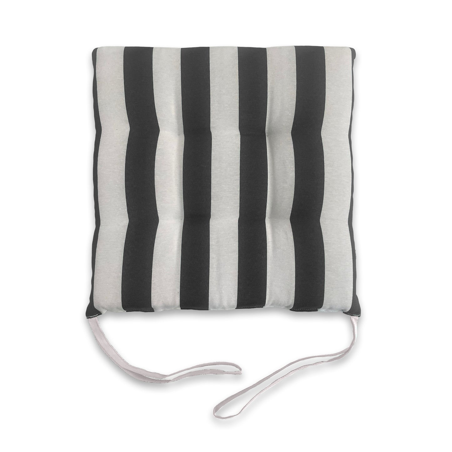 Set 6 cuscini Copri Sedie trapuntati Bianco e Nero - Linea Capri