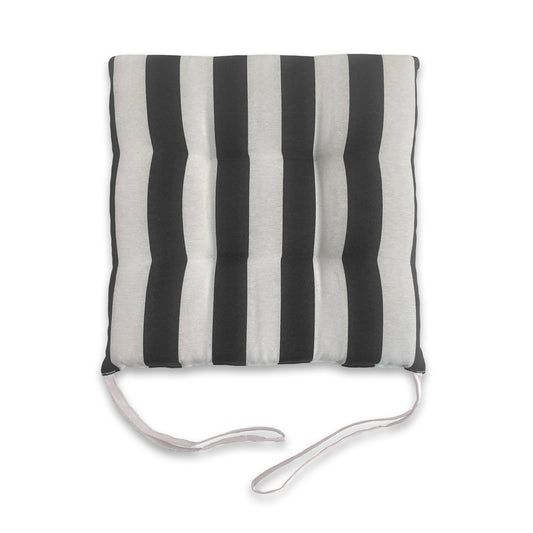 Set 6 cuscini Copri Sedie trapuntati Bianco e Nero - Linea Capri