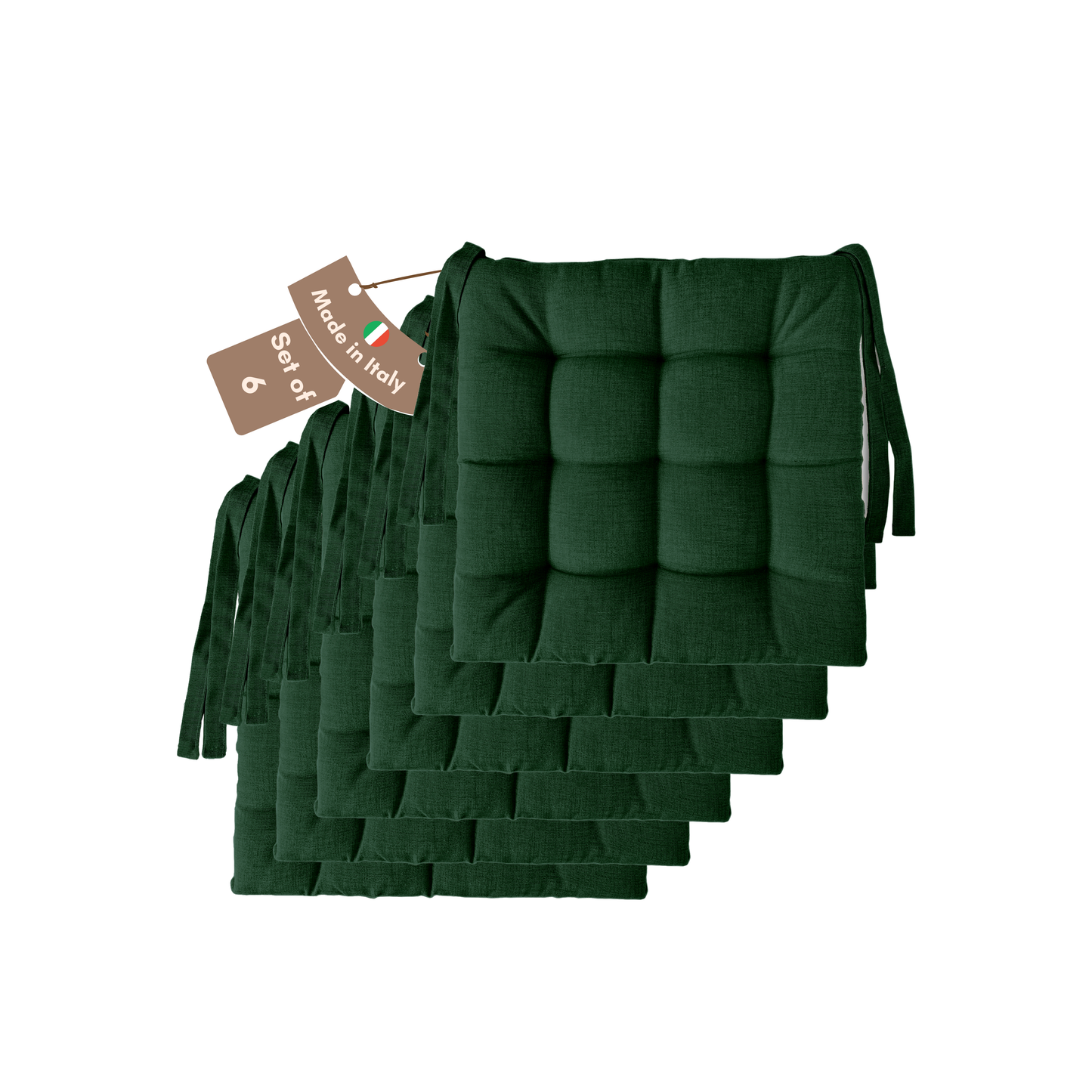 Cuscini copri sedie da cucina verde - Linea Rome