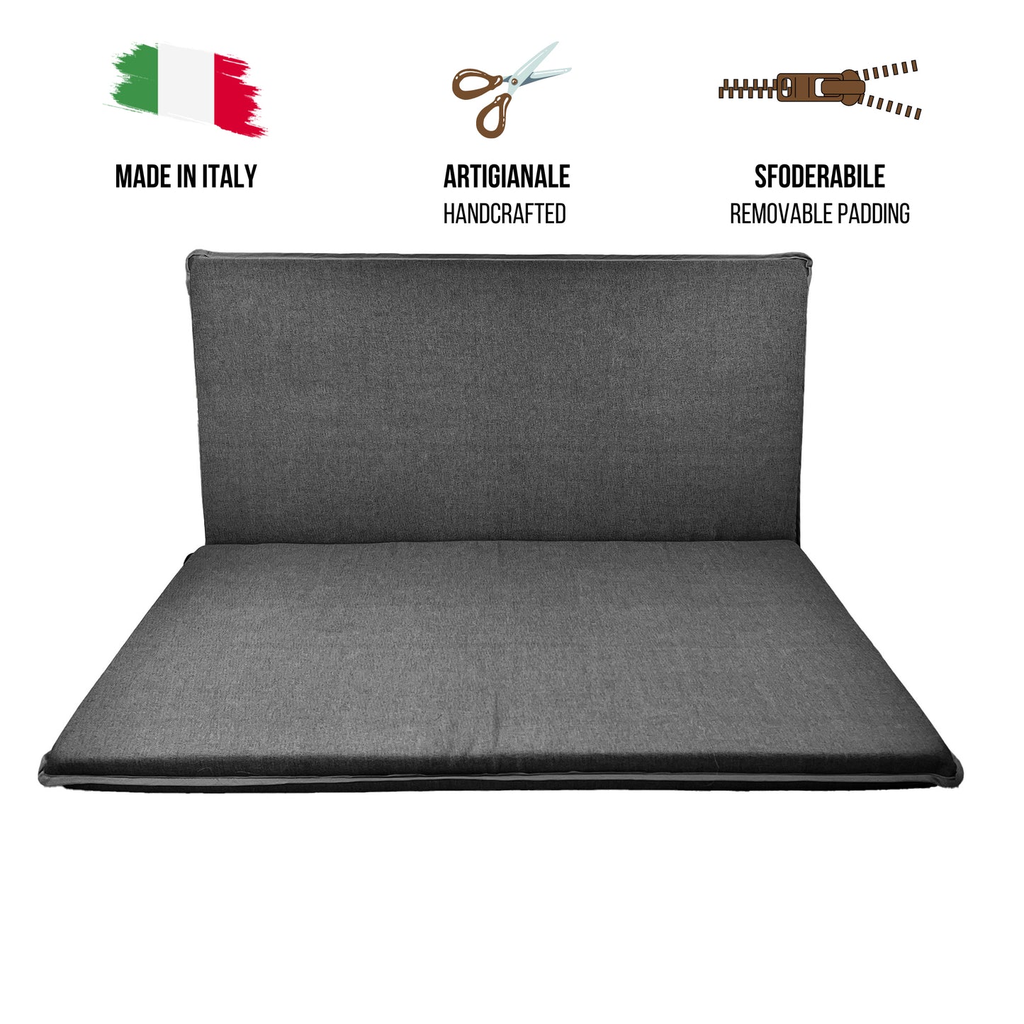 Cuscino grigio per dondolo da giardino - linea unito