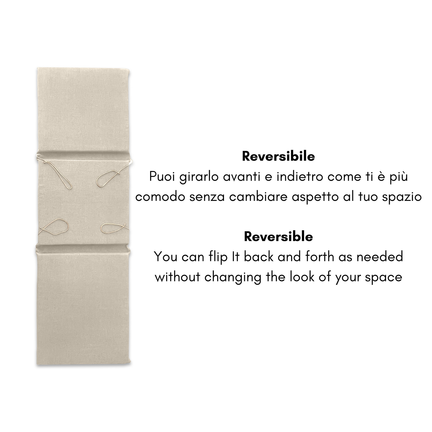 Cuscino per lettino prendisole linea 3 pezzi - Avorio
