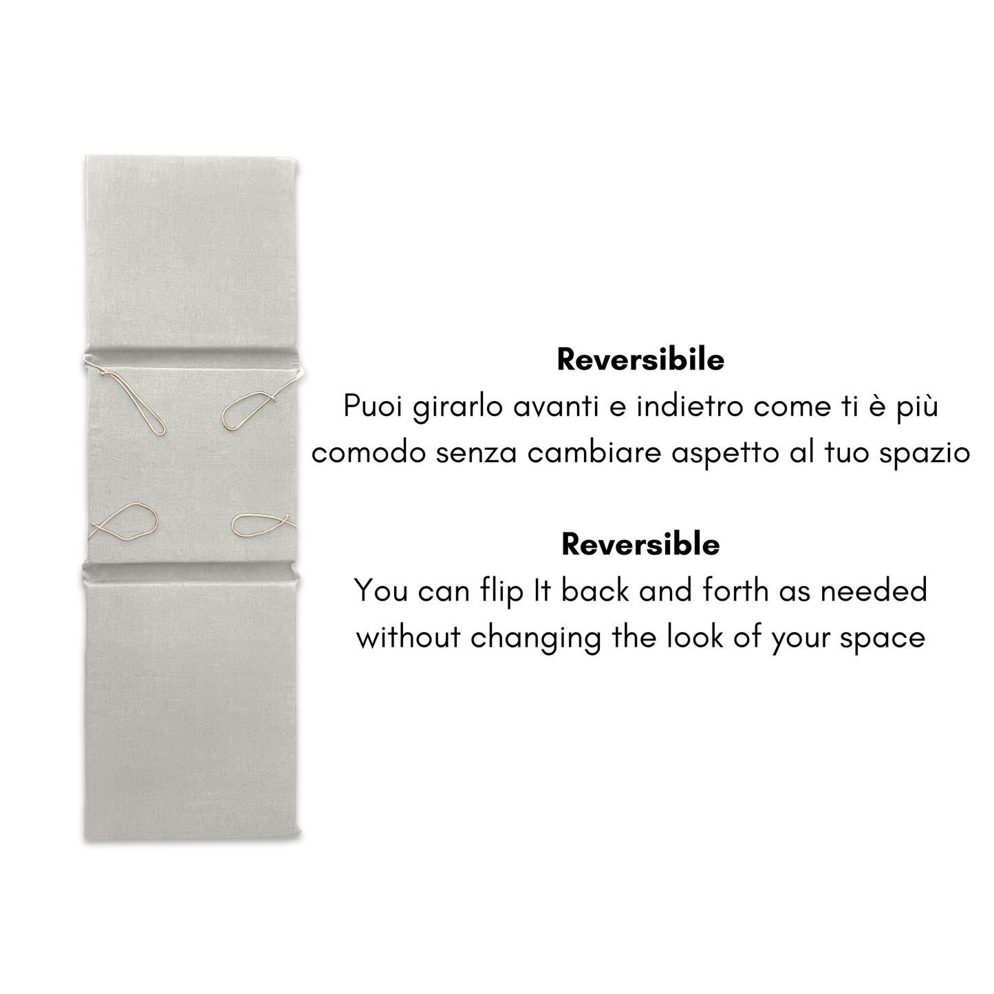 Cuscino per lettino prendisole linea 3 pezzi - Grigio chiaro