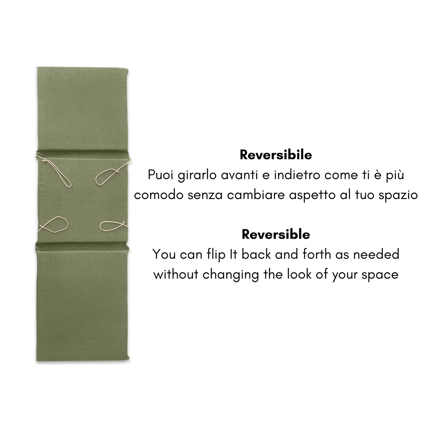 Cuscino per lettino prendisole linea 3 pezzi - Cachi