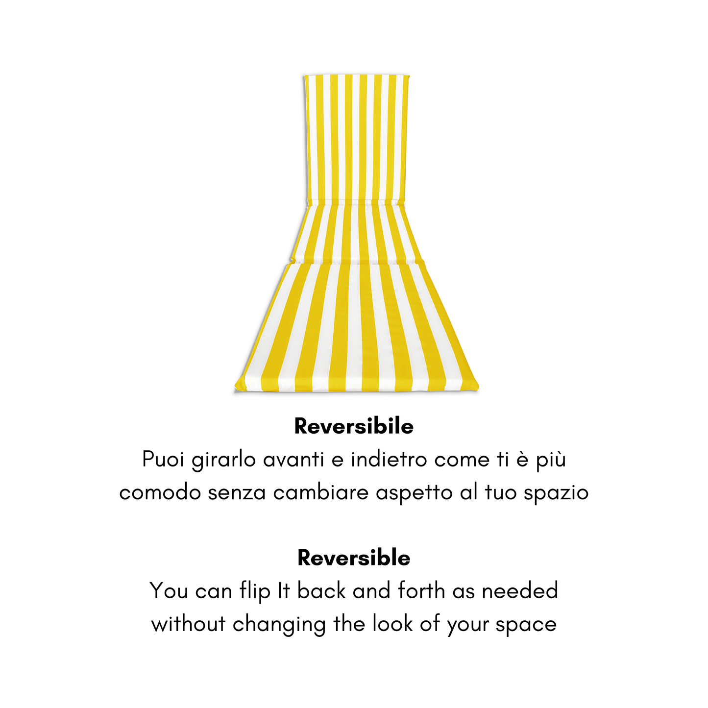 Cuscino Giallo 3 pezzi per lettino prendisole - linea fasciato