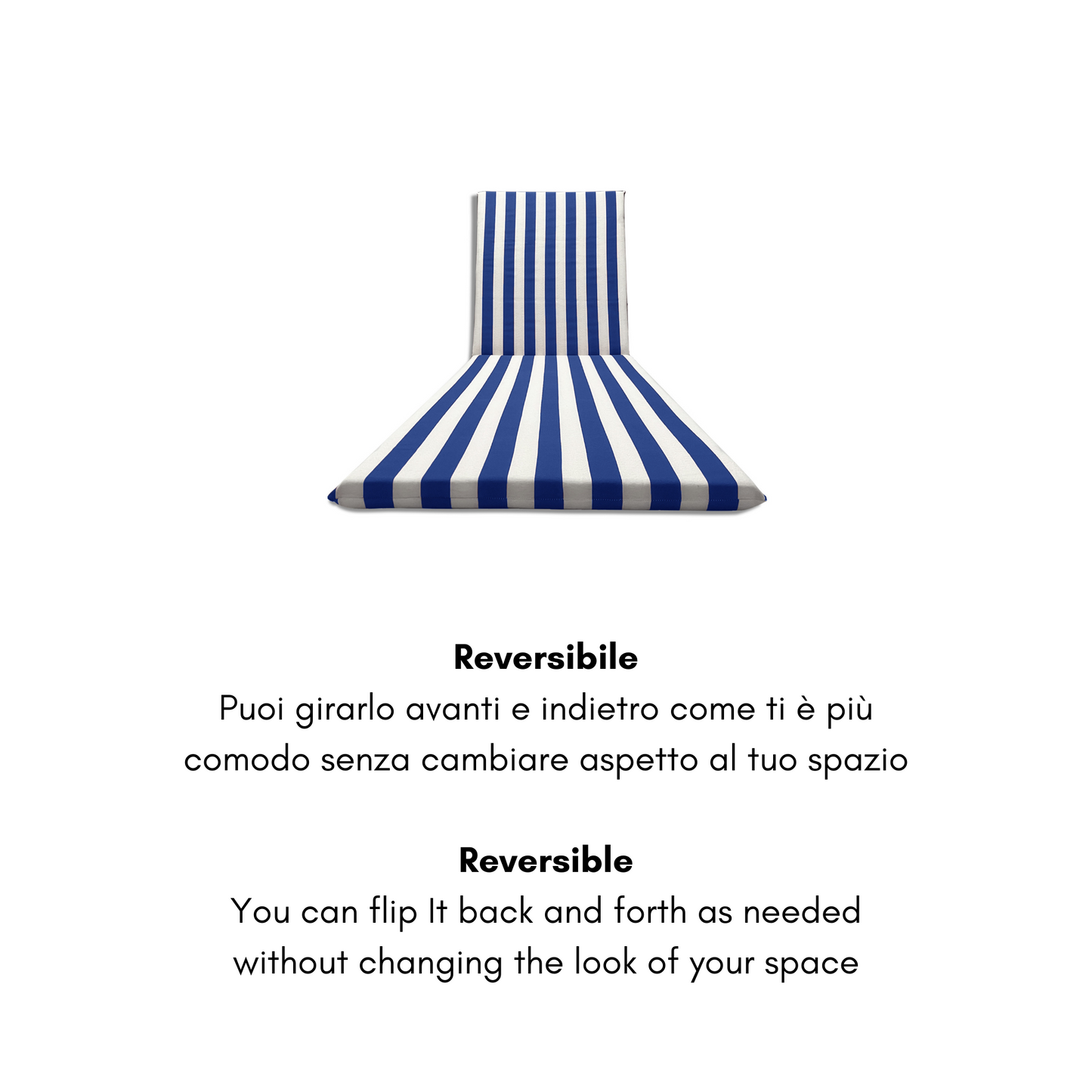 Cuscino blu per lettino prendisole - linea fasciato