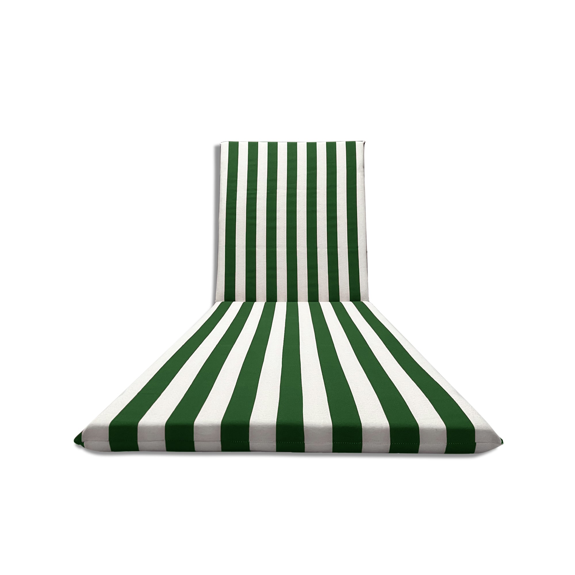 Cuscino Per Lettino Prendisole In Cotone 100% - Rigato Verde, Sfoderabile E Lavabile | Made In Italy - Foto 6