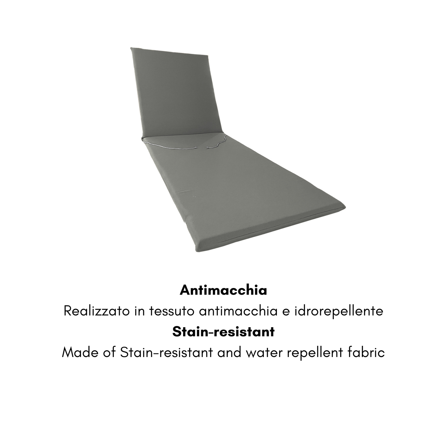 Cuscino grigio antimacchia per lettino prendisole - linea arena