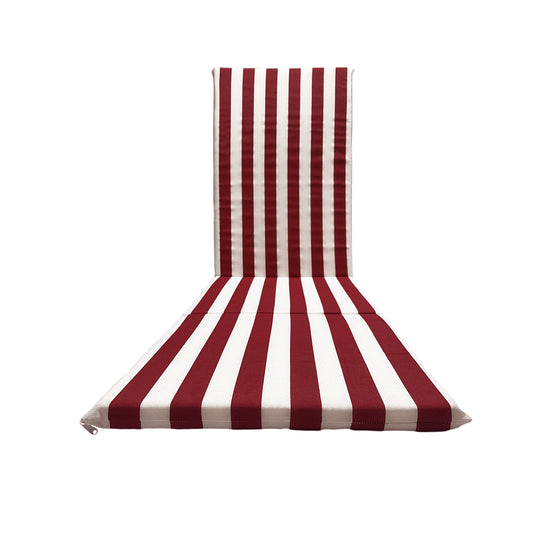 Cuscino fasciato Bordeaux per Sdraio mare 165x50 cm - Prolunga
