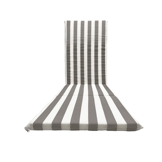 Cuscino fasciato Grigio per Sdraio mare 165x50 cm - Prolunga