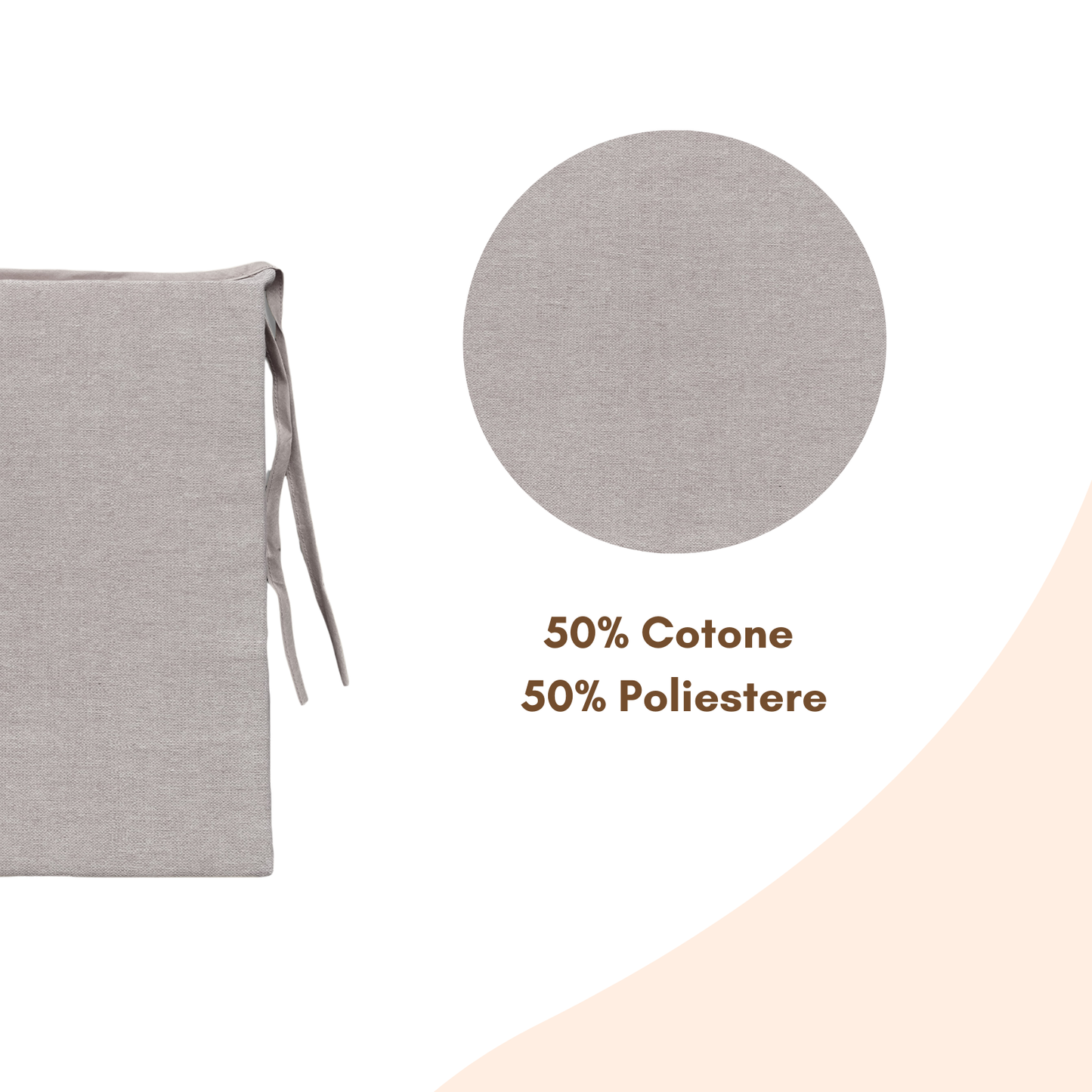 6 cuscini copri sedie da cucina grigio chiaro - Linea Sidney