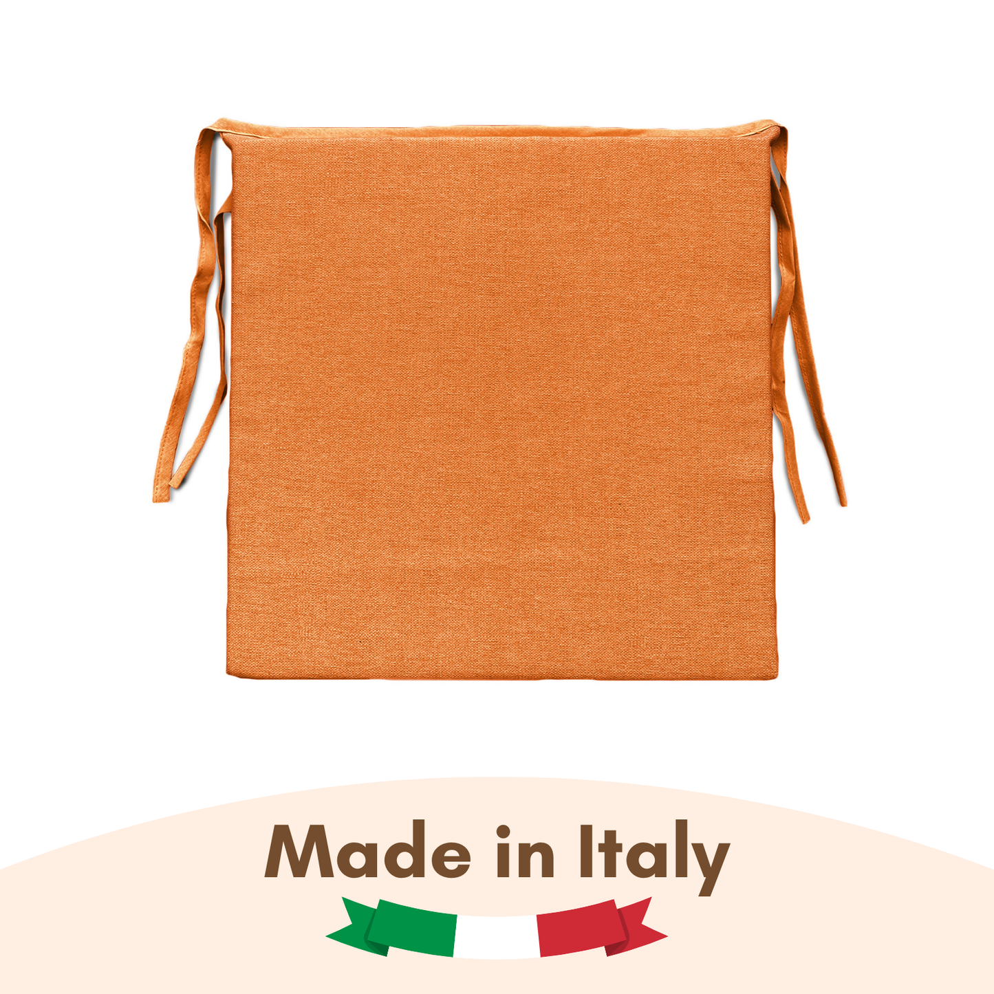 6 cuscini copri sedie da cucina arancioni - Linea Sidney