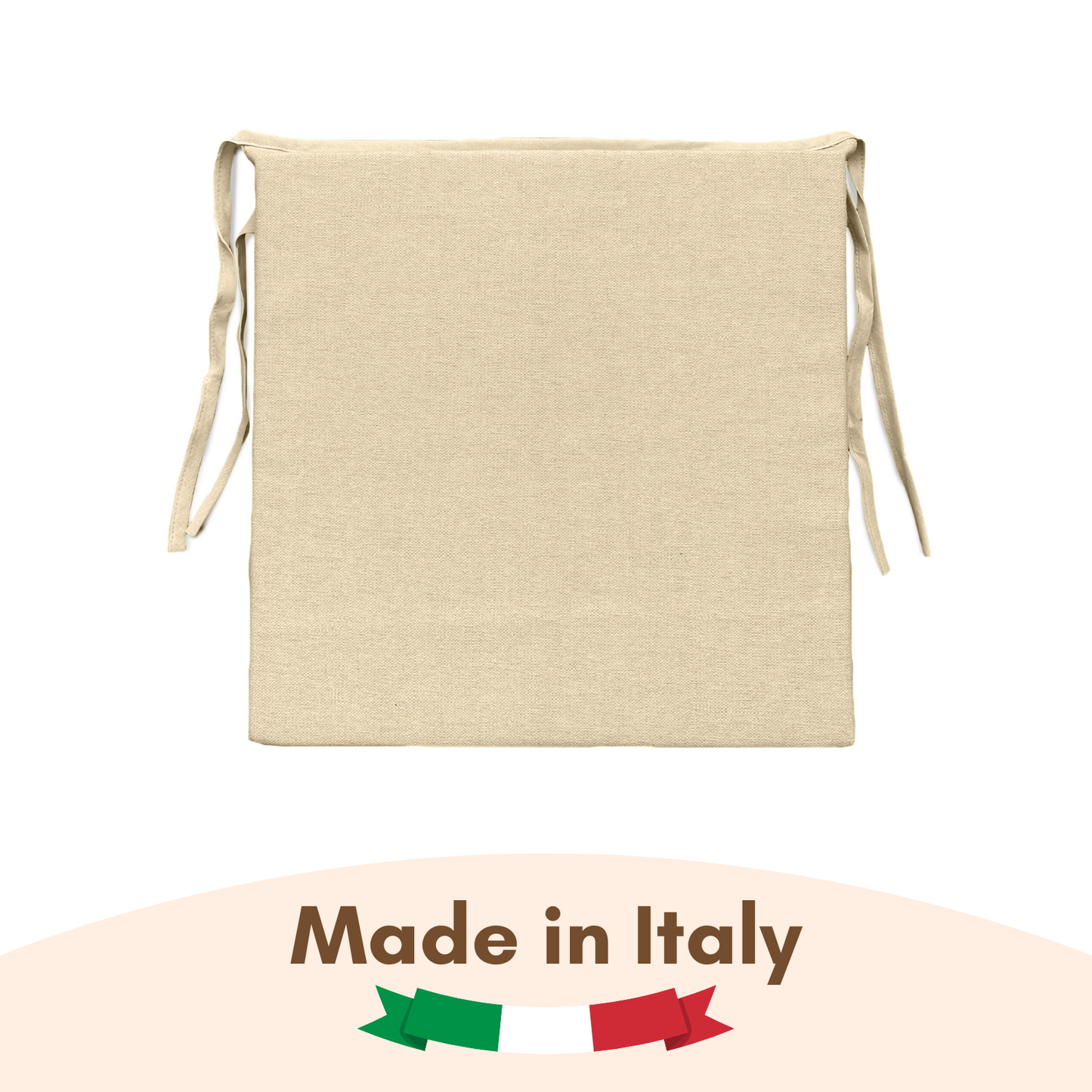 6 cuscini copri sedie da cucina avorio - Linea Sidney