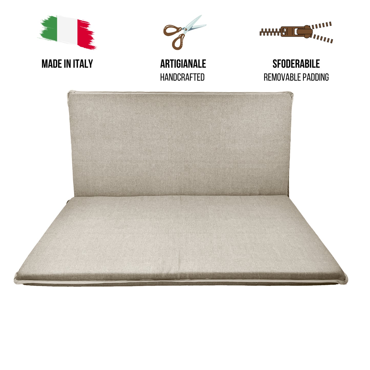 Cuscino avorio per dondolo da giardino - linea unito