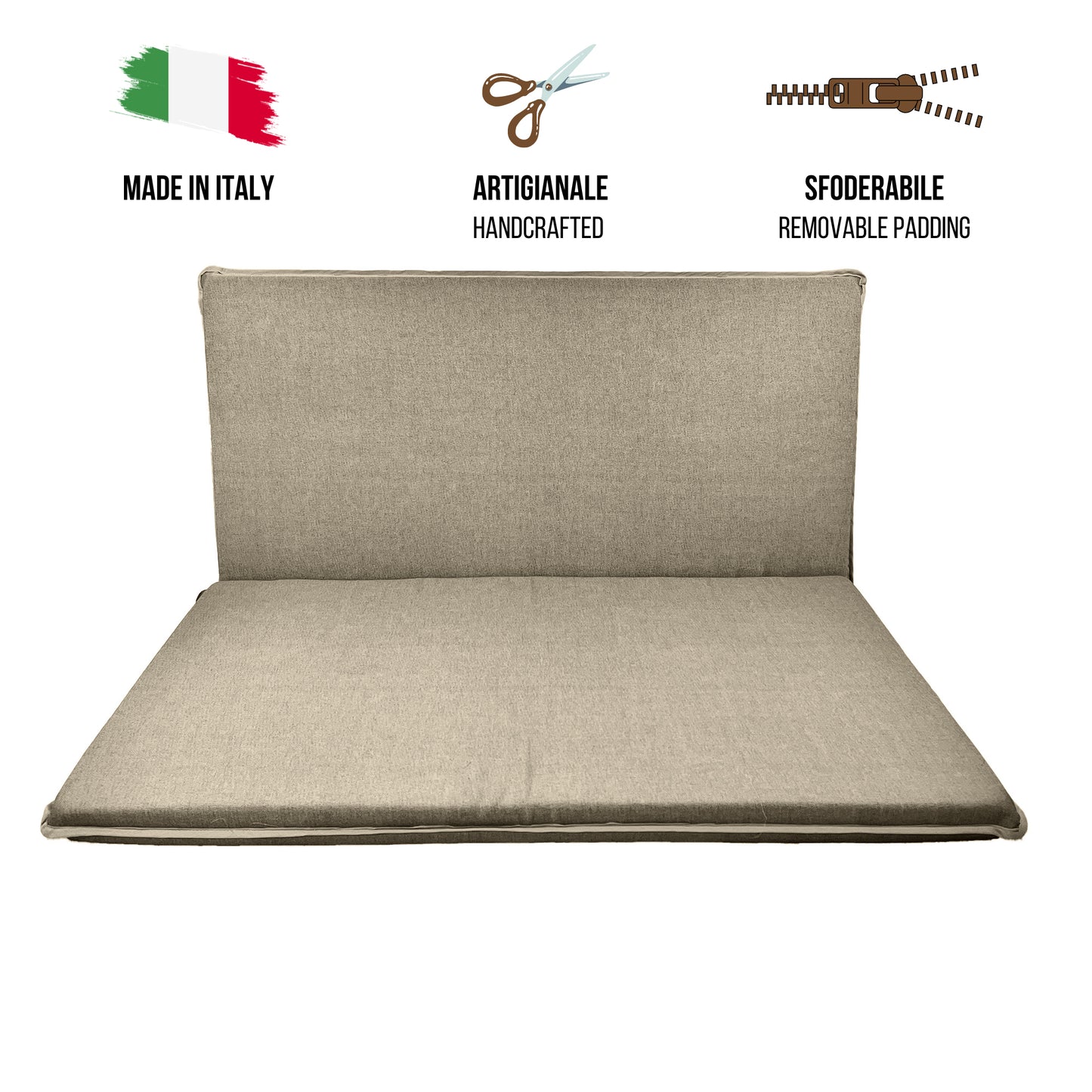 Cuscino beige per dondolo da giardino - linea unito