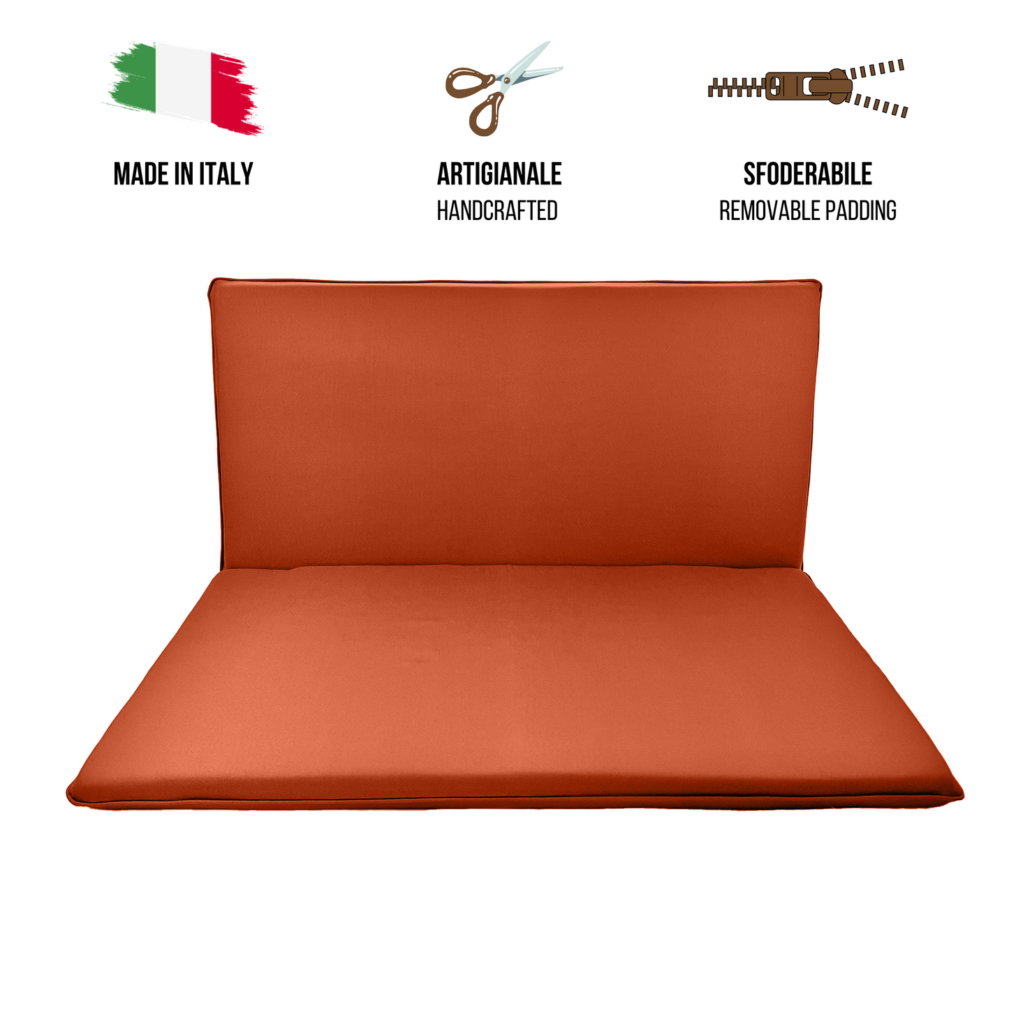 Cuscino arancione per dondolo da giardino - linea arena