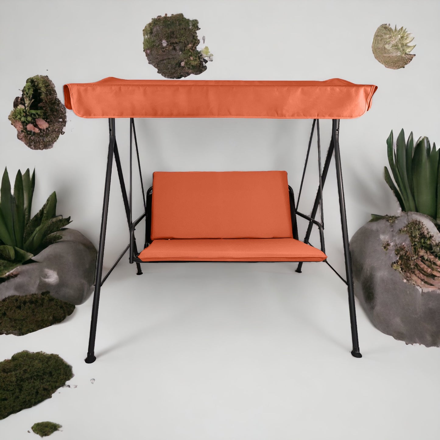 Cuscino arancione per dondolo da giardino - linea arena
