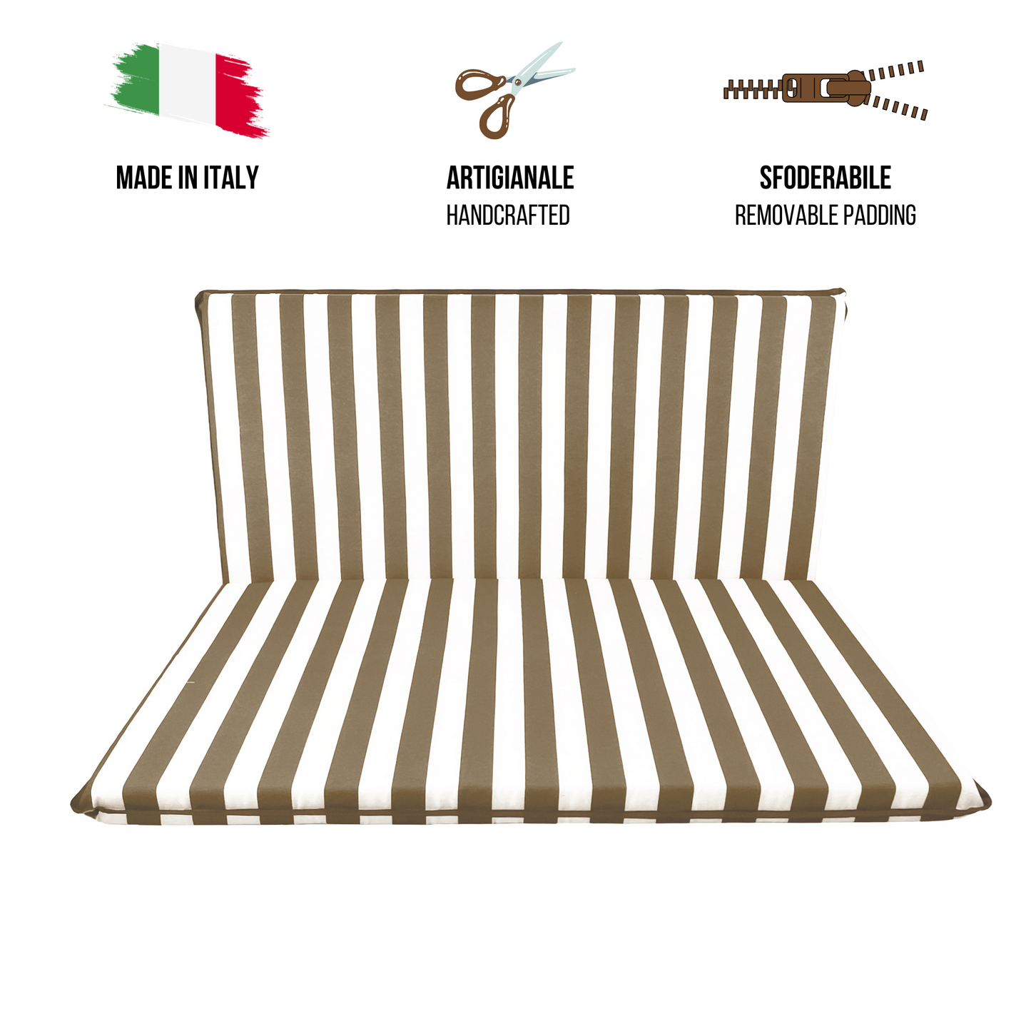Cuscino beige per dondolo da giardino - linea fasciato