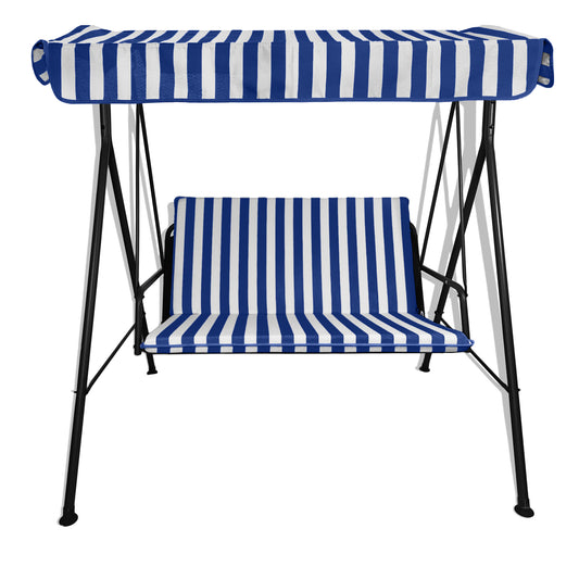 Cuscino blu per dondolo da giardino - linea fasciato