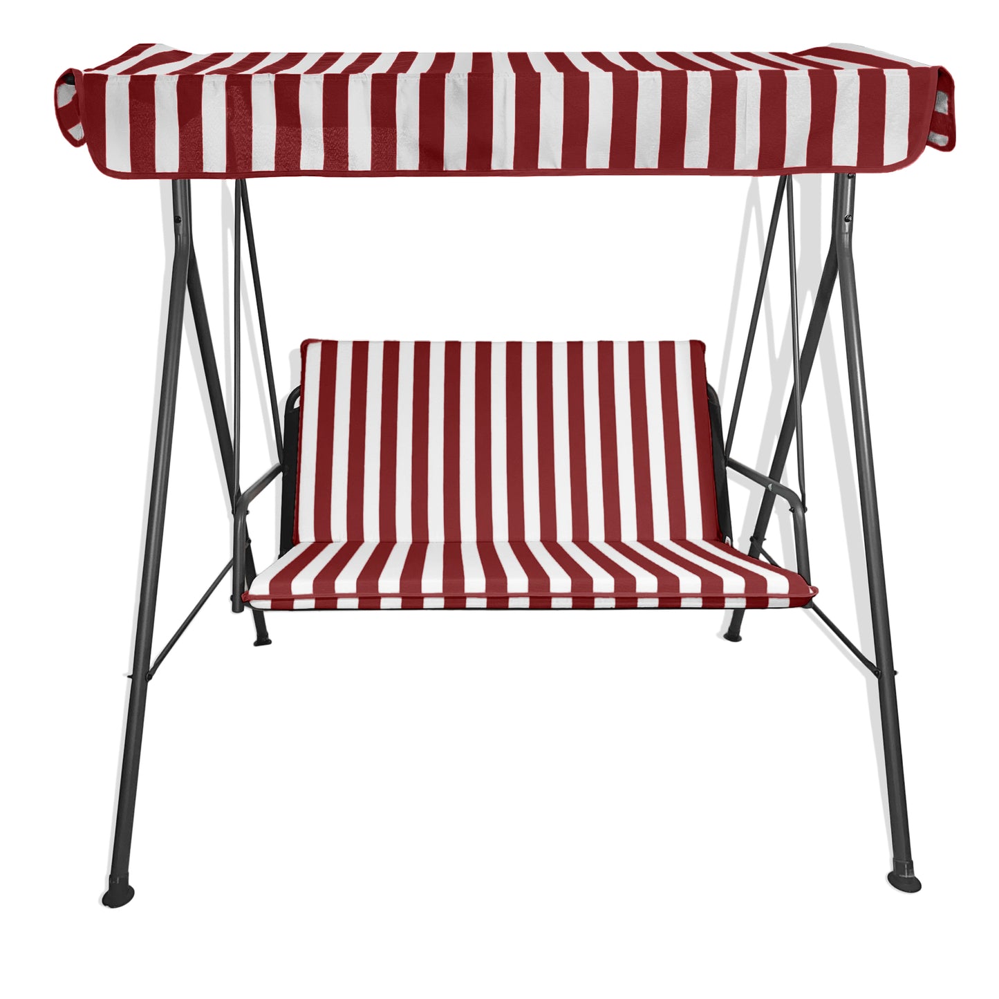 Cuscino bordeaux per dondolo da giardino - linea fasciato