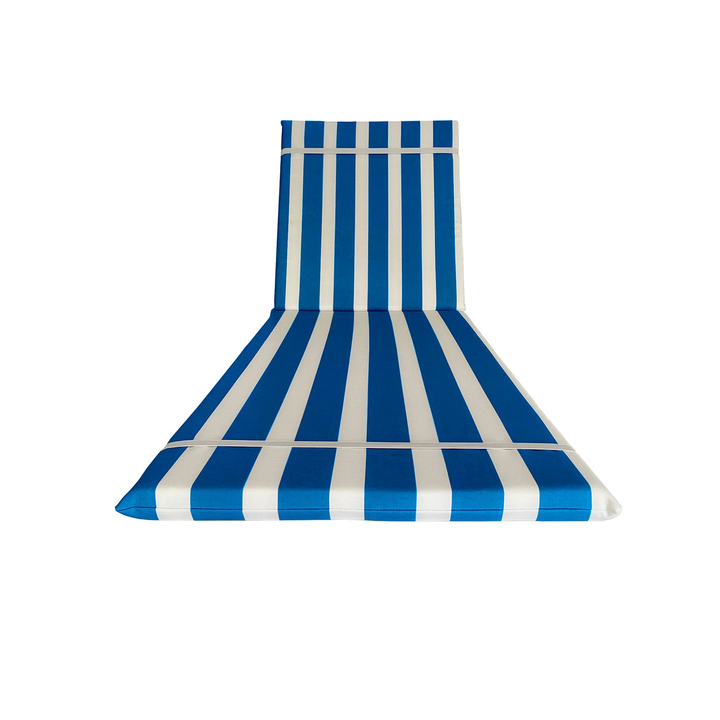 Cuscino blu fasciato per lettino prendisole - Poliestere impermeabile