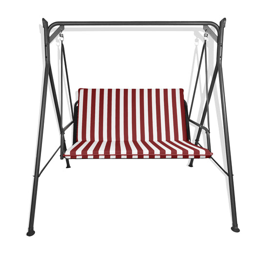 Cuscino bordeaux per dondolo da giardino - linea fasciato