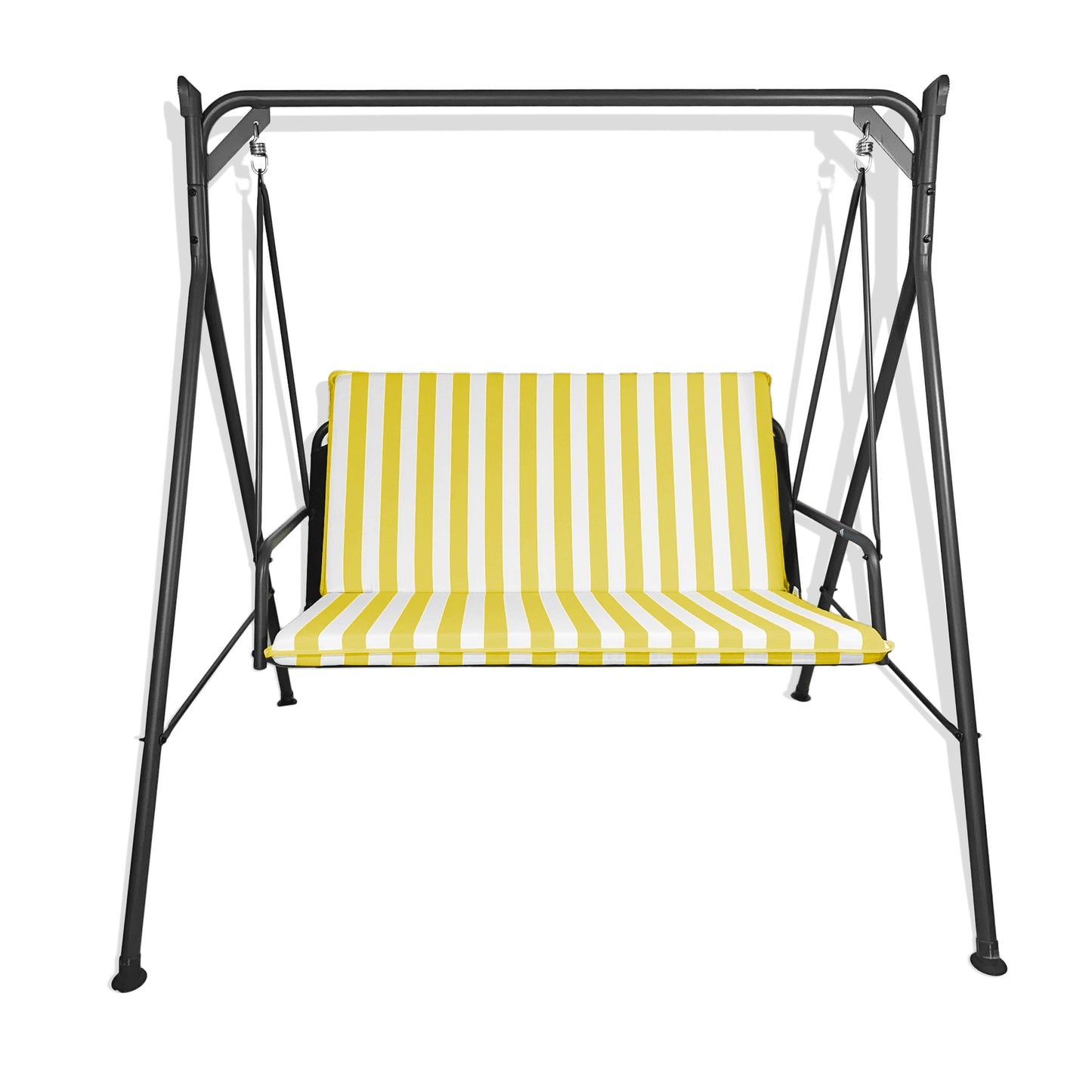 Cuscino giallo per dondolo da giardino - linea fasciato