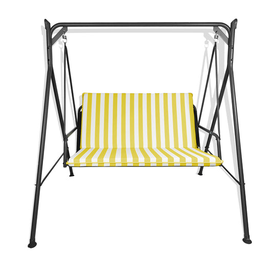 Cuscino giallo per dondolo da giardino - linea fasciato