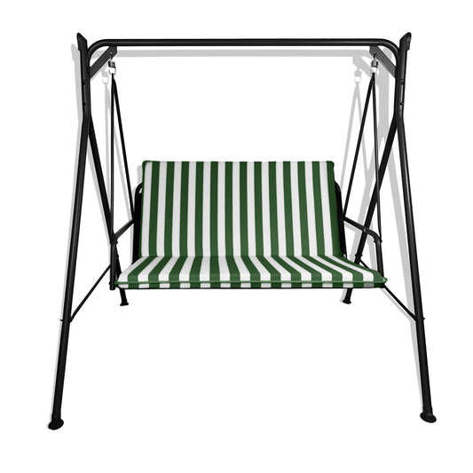 Cuscino verde per dondolo da giardino - linea fasciato