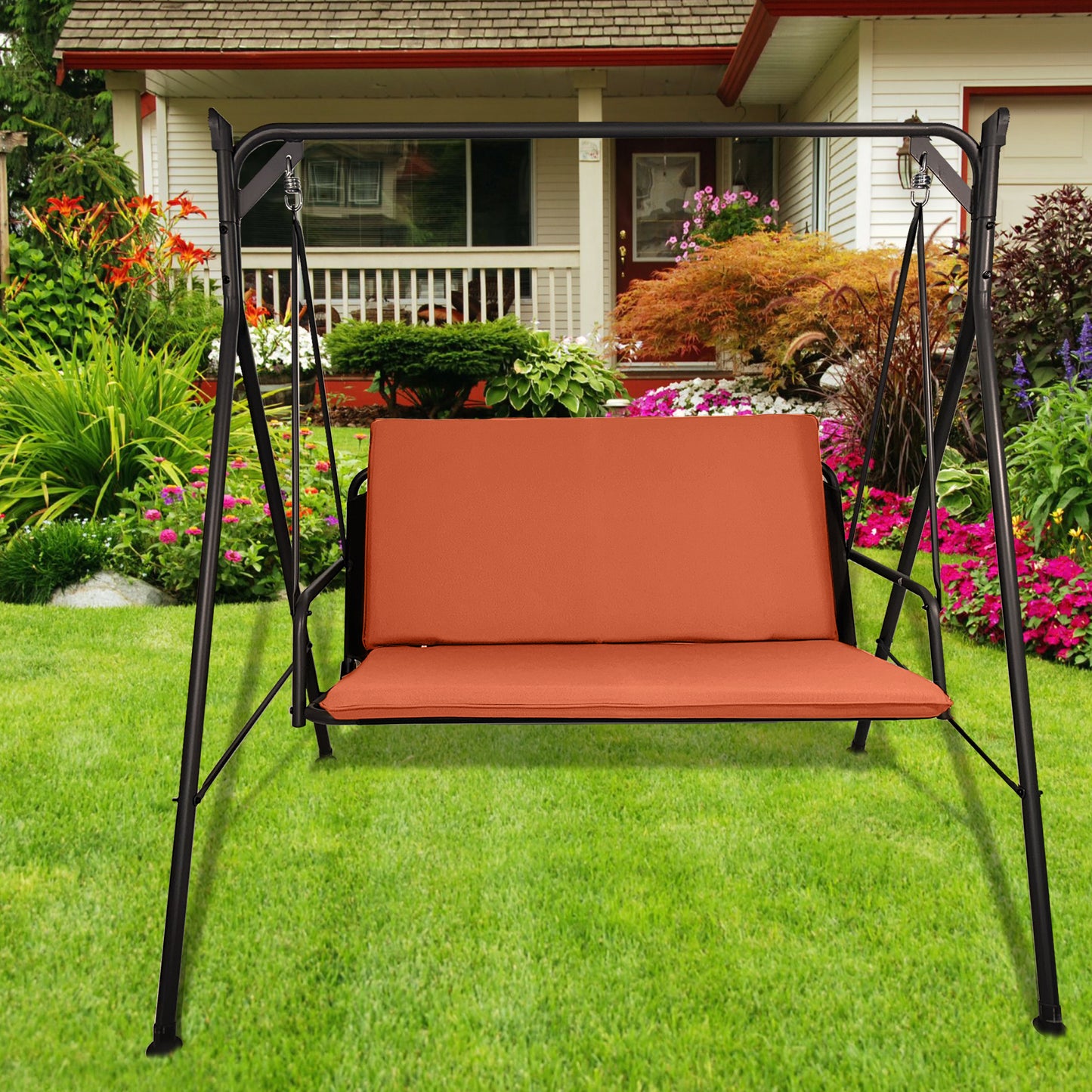 Cuscino arancione per dondolo da giardino - linea arena