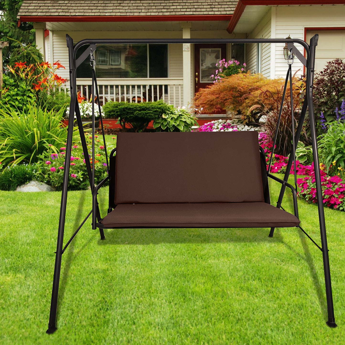 Cuscino marrone per dondolo da giardino - linea arena