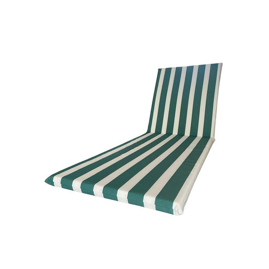 Cuscino verde fasciato per lettino prendisole - Poliestere impermeabile