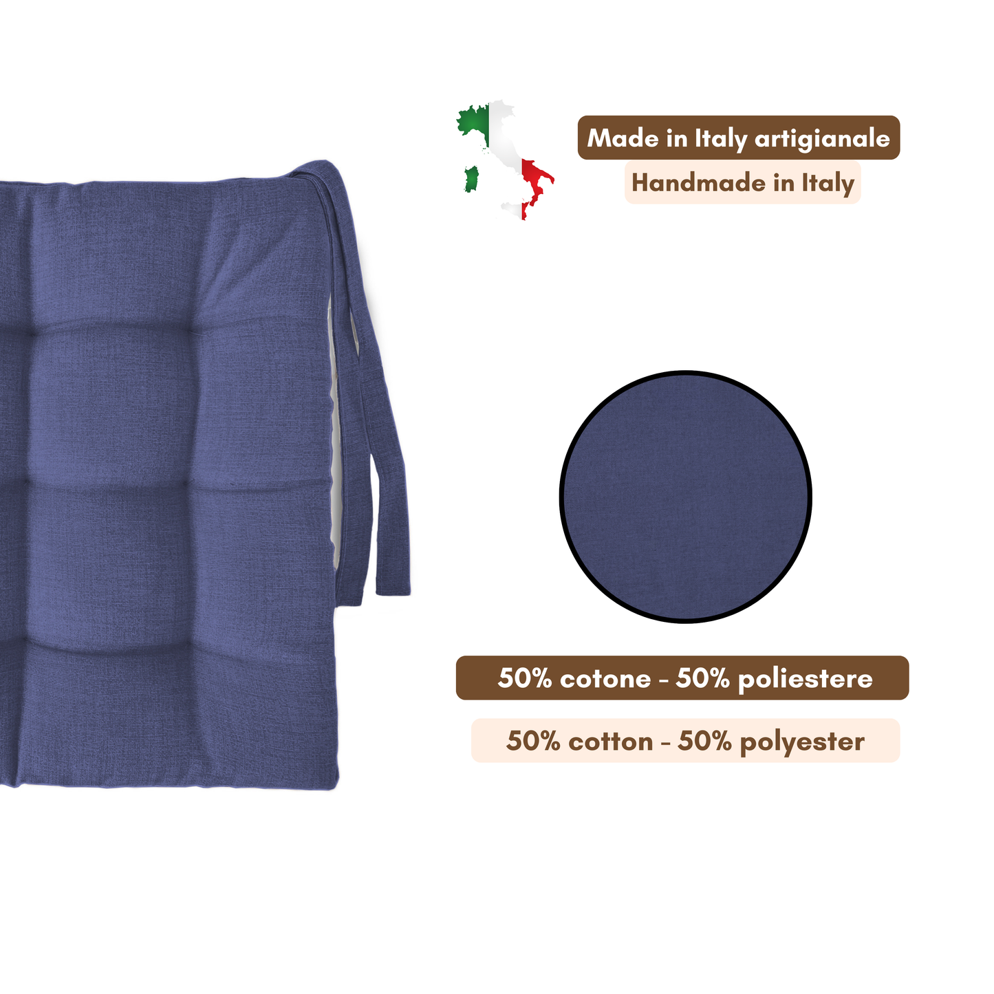Cuscini copri sedie da cucina Blu - Linea Rome