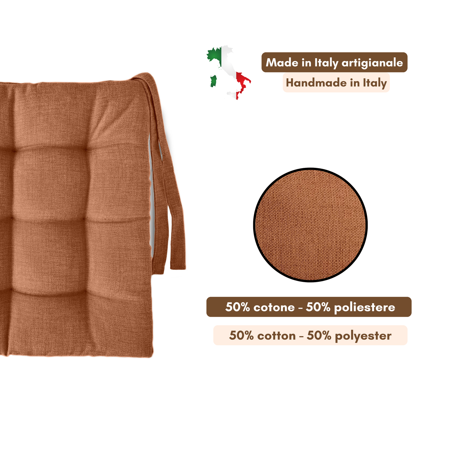 Cuscini copri sedie da cucina Bronzo - Linea Rome