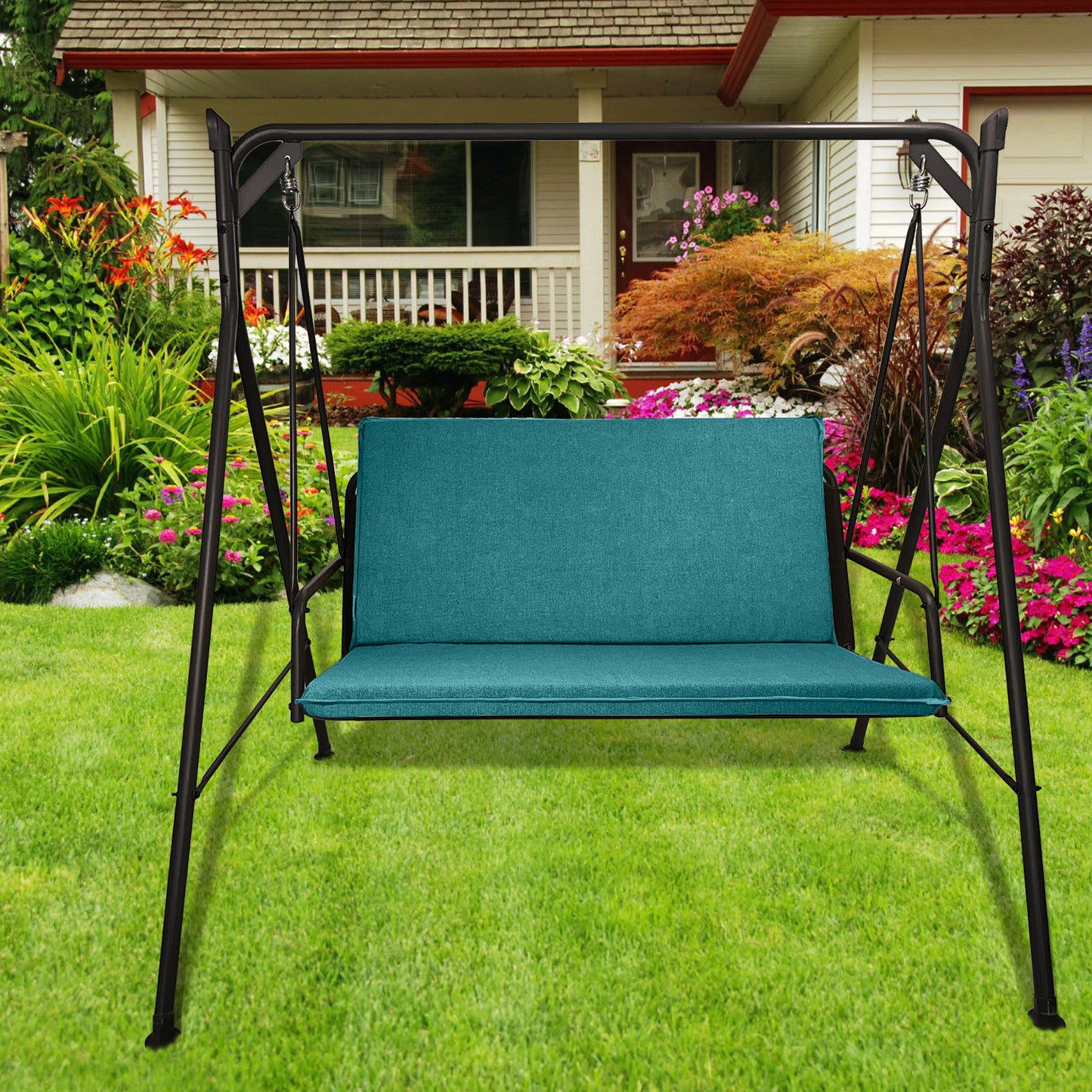 Cuscino petrolio per dondolo da giardino - linea unito
