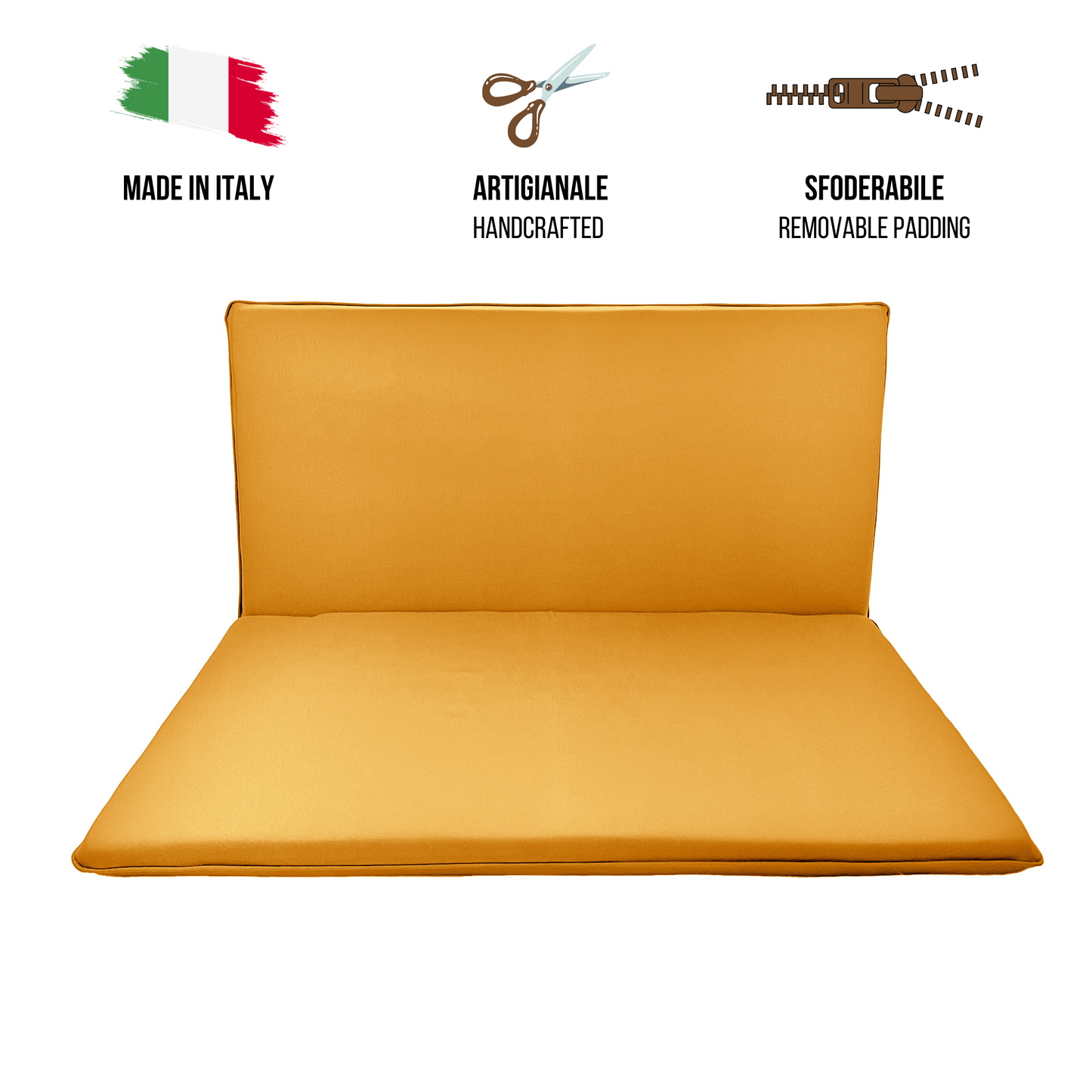 Cuscino senape per dondolo da giardino - linea arena
