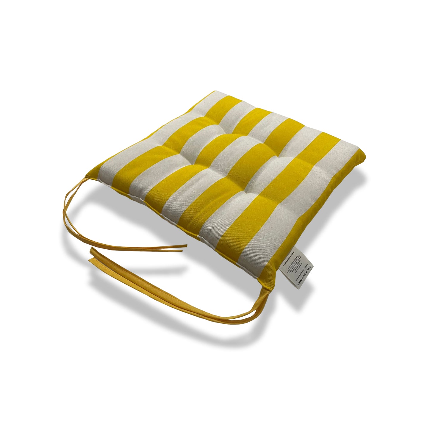 Set 6 cuscini Copri Sedie trapuntati Bianco e Giallo - Linea Capri