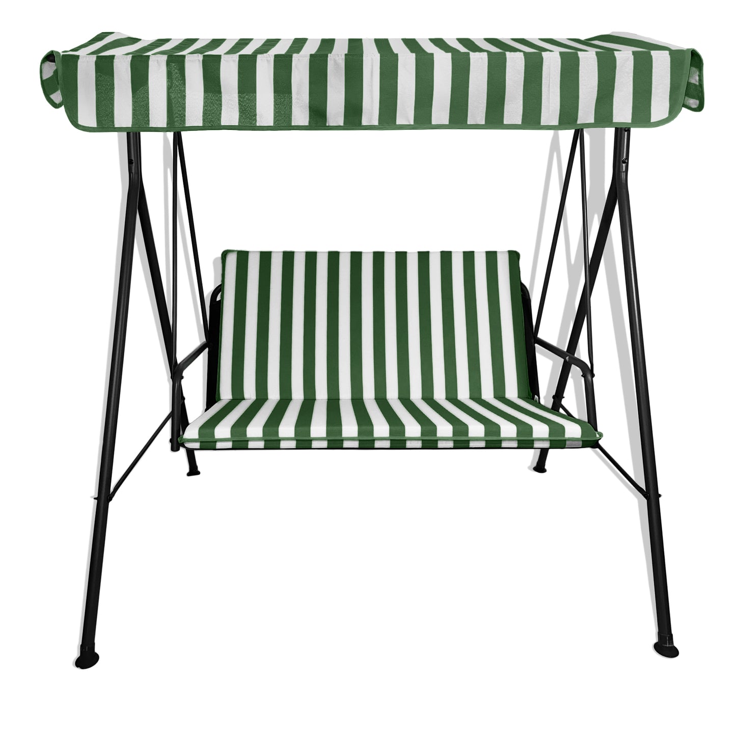 Cuscino verde per dondolo da giardino - linea fasciato