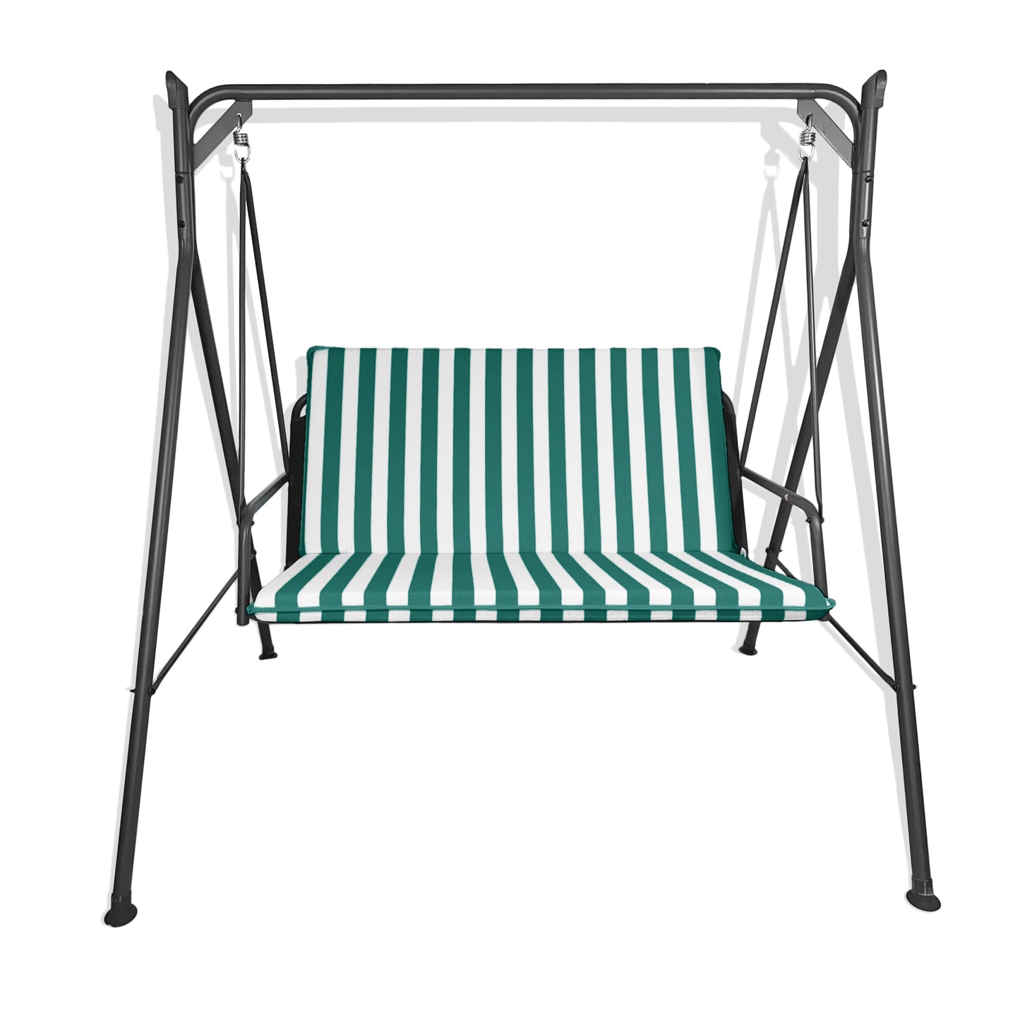 Cuscino impermeabile verde per dondolo da giardino - linea fasciato