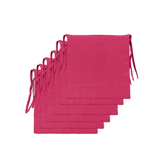 6 cuscini copri sedie da cucina fucsia - Linea Sidney