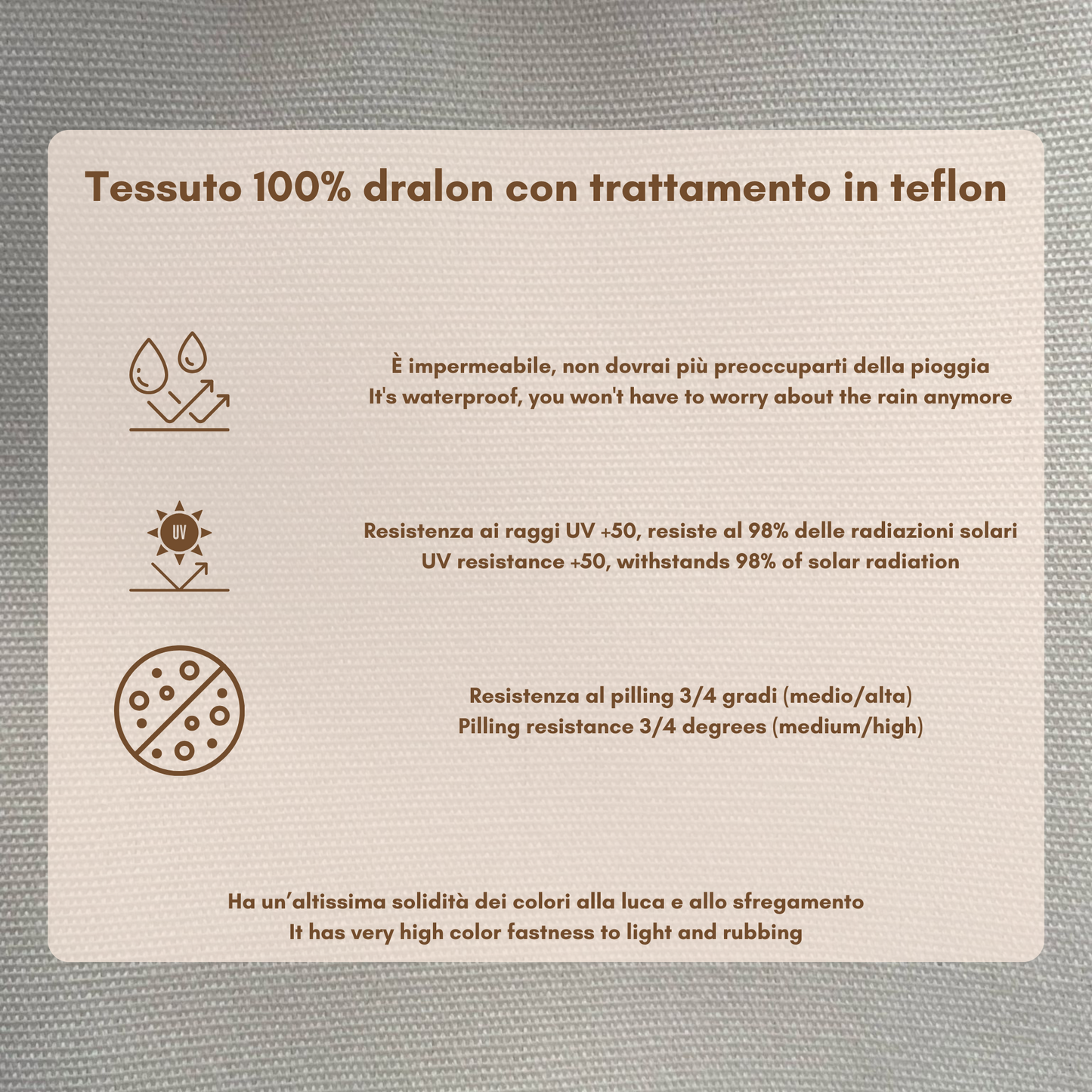 Cuscino Asfalto Idrorepellente per Dondolo da Giardino - Linea Dralon