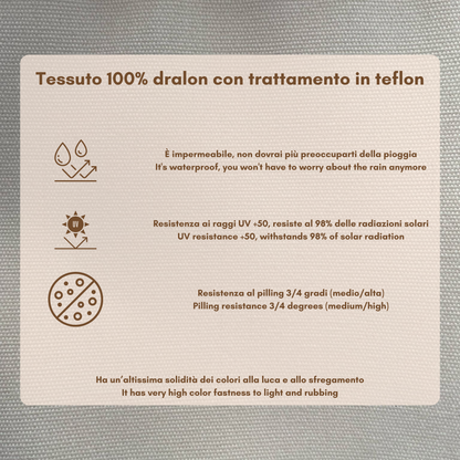 Cuscino Asfalto Idrorepellente per Dondolo da Giardino - Linea Dralon