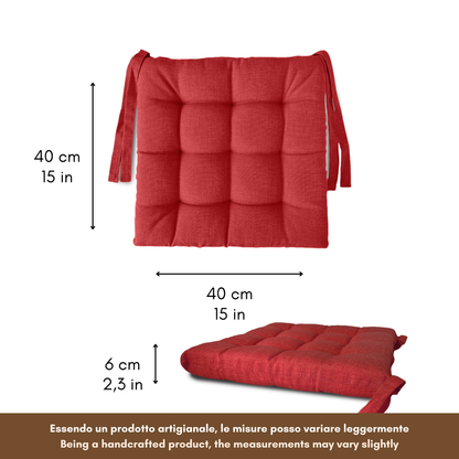 Cuscini copri sedie da cucina rosso - Linea Rome
