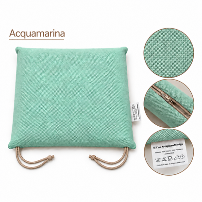 Cuscini copri sedie da cucina antimacchia Sfoderabilii Acquamarina  - Linea Palermo